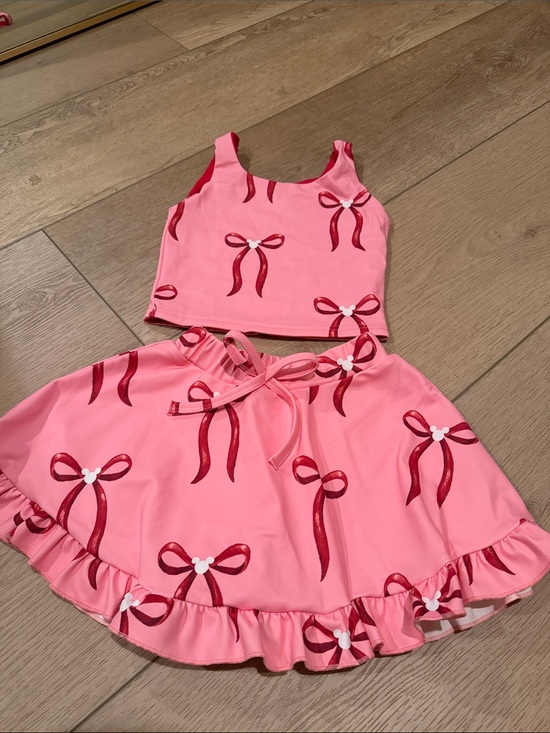 Made By Molly Other - Pink Bow Print Two-Piece Kids set.